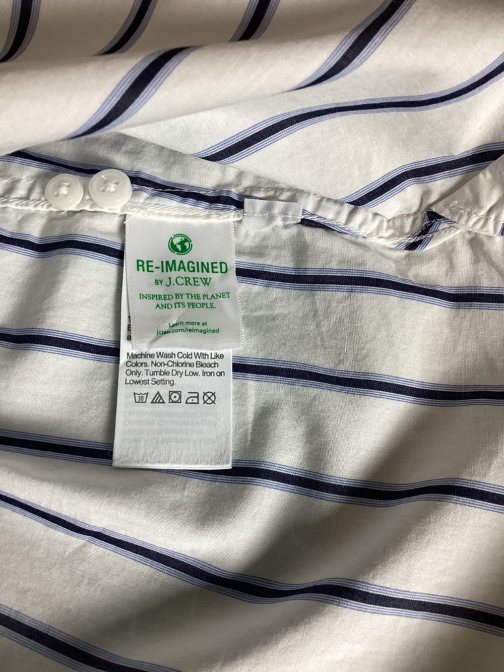 J. Crew Relaxed Fit Preppy Striped Shirt Size 8 Re-Imagined by J. Crew - Picture 6 of 8